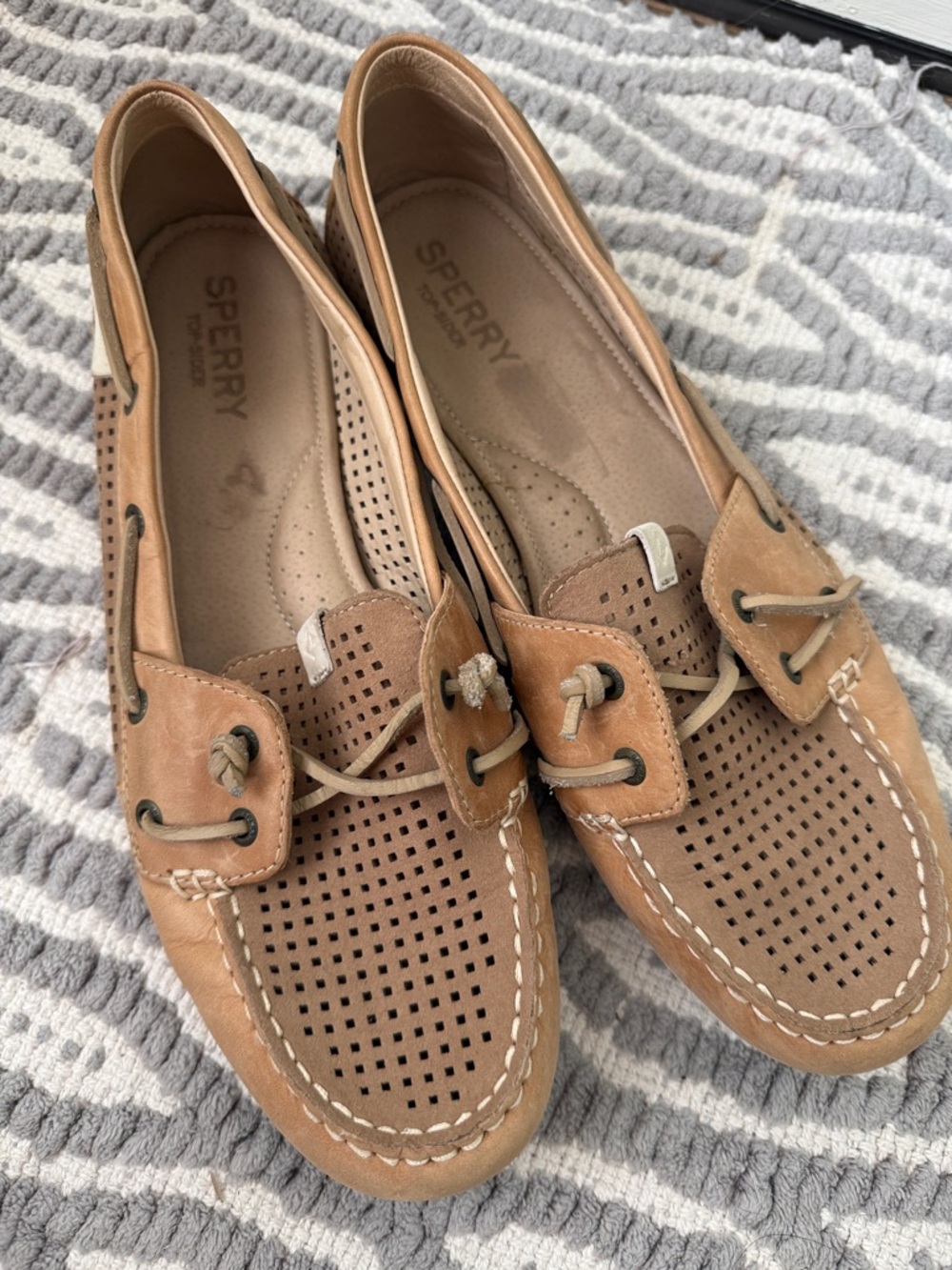 Sperry Women's Perforated Moccasin Loafer - Light Brown